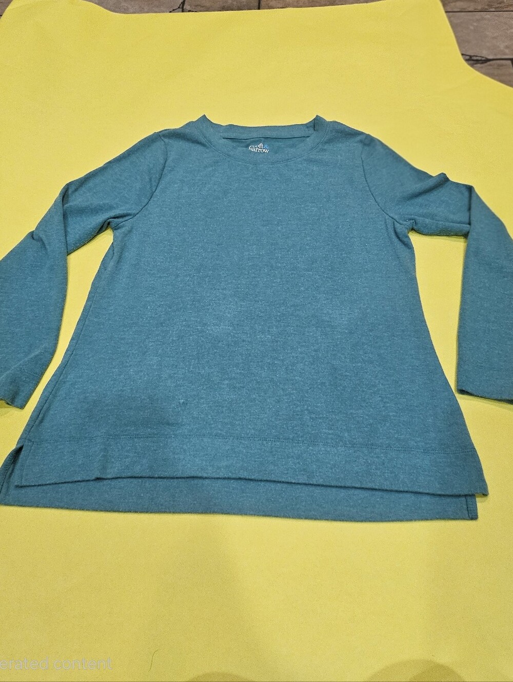 Croft & Barrow Extra Cozy Top Petite Small PS Teal